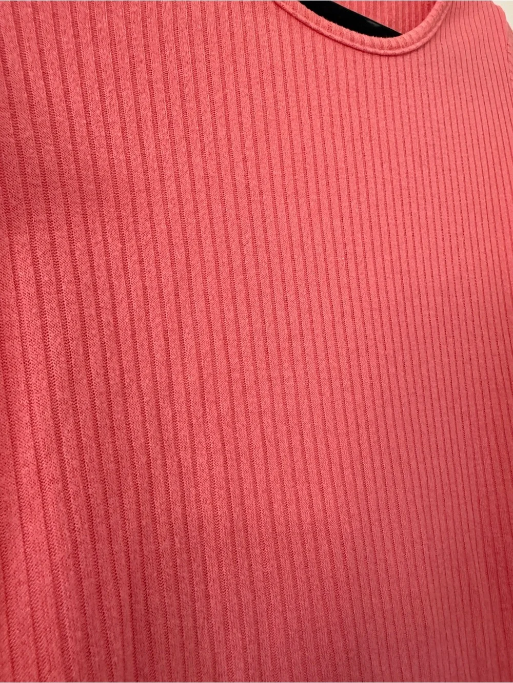 Old Navy Girls Coral Ribbed Long-Sleeve Top-XL